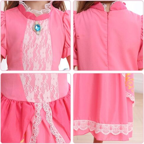 زي الأميرة الخوخ من iTVTi للفتيات والأطفال فستان سوبر براذرز الوردي التنكري لحفلات الهالوين in Kuwait