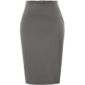GRACE KARIN Skirts for Women High Waist Knee Length Stretch Bodycon Pencil Wedding Guest Work Skirt