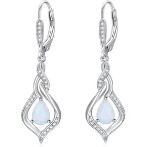 VONALA Opal Teardrop Earrings Sterling Silver Blue/Pink/White/Moonstone/Moss Agate/Heart Opal Earrings for Women Opal Leverback Dangle Earrings Opal Jewelry Gifts for Women Teens Girls Wife Mom Birthday in Kuwait