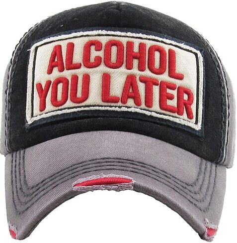 ScarvesMe للجنسين الكحول لك في وقت لاحق القطن خمر غسلها المتعثرة قبعة بيسبول قبعة in Kuwait