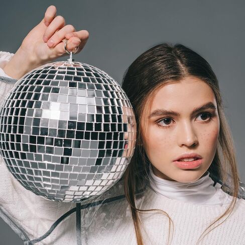 60s 70s Disco Ball Earrings for Women Girls,Retro Neon Hippie Disco Ball Earrings Colorful Mirror Reflective Acrylic Dangle Drop Earrings 80s Halloween Costume Accessories in Kuwait