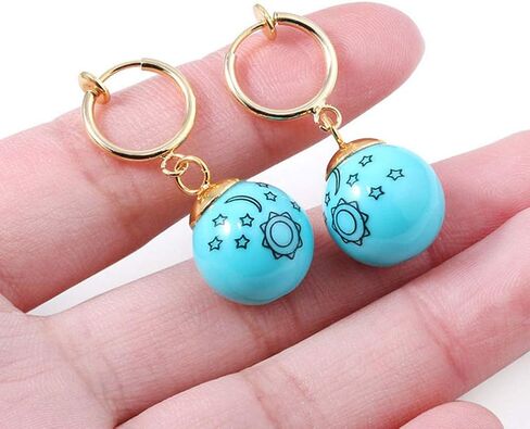 أقراط إليزابيث ليون السبع المميتة الأزياء أقراط إسقاط الأزرق in Kuwait