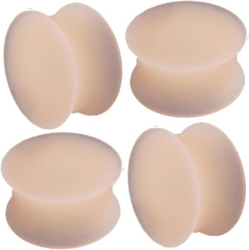 bodyjewellery Skin Double Flare Tunnels Ear Plugs SI03 wholesale Lot 4Pcs in Kuwait