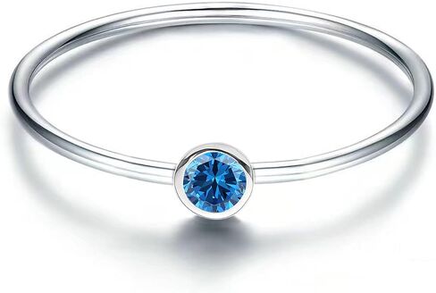 925 Sterling Silver Mother Daughter Birthstone Stackable Rings Set Mother Ring with Birthstone Mother Daughter Family Ring Mother's Day Jewelry Gifts for Wife in Saudi Arabia