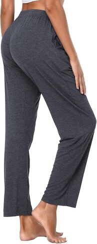 بنطال رياضي لليوجا للسيدات من Annenmy مع جيوب مستقيمة وخفيفة الوزن ومريحة وخصر عالي ورباط مطاطي وفضفاض in Kuwait