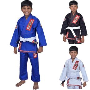 Twister Kids Brazilian Jiu Jitsu Gi | Preshrunk Ultra Light Fabric Youth BJJ Gi | Comes with FREE White Belt
