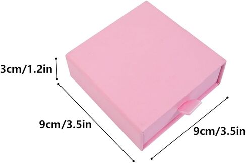 2 Pack Jewelry Gift Boxes for Bracelet Necklace, 9× 9× 3cm Small Gift Boxes for Jewelry Earring Gift Boxes for Birthday, Anniversary, Christmas(Black) in Kuwait