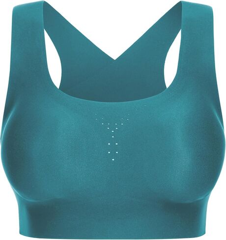 حمالة صدر رياضية للسيدات من CRZ YOGA Flex Sculpt Racerback - رقبة على شكل حرف U مبطنة عالية التأثير، حمالة صدر لاسلكية مضغوطة للجري في صالة الألعاب الرياضية in Kuwait