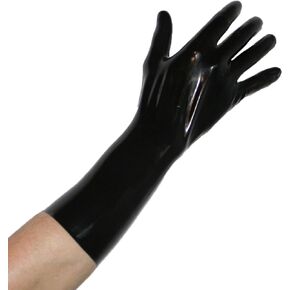 Rubberfashion Latex Gloves Short - tight fit - Rubber Gloves - Short Latex Gloves up to Wrist for Women