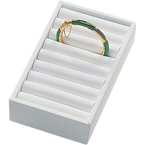 صينية سوار بيضاء مكونة من 9 أقسام من SSWBasics مع حشوات مخملية (7 3/4 بوصة طول × 4 1/4 بوصة عرض × 1 1/2 بوصة ارتفاع) in Kuwait