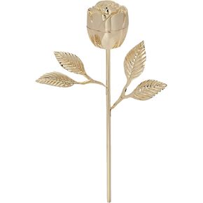 Elegance Rose Ring Holder with Long Stem, Gold in Kuwait