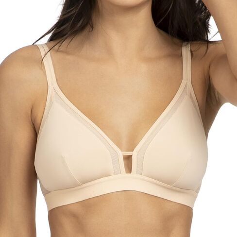 حمالة صدر مبطنة بحواف شبكية من LIVELY للنساء | تفاصيل شبكية دقيقة قابلة للتمدد لأسلوب مسامي | منصات قابلة للإزالة in Kuwait