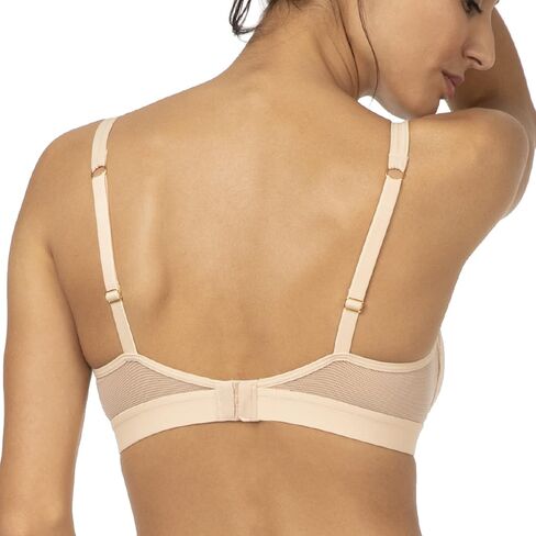 حمالة صدر مبطنة بحواف شبكية من LIVELY للنساء | تفاصيل شبكية دقيقة قابلة للتمدد لأسلوب مسامي | منصات قابلة للإزالة in Kuwait