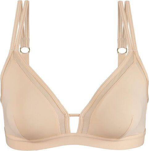 حمالة صدر مبطنة بحواف شبكية من LIVELY للنساء | تفاصيل شبكية دقيقة قابلة للتمدد لأسلوب مسامي | منصات قابلة للإزالة in Kuwait