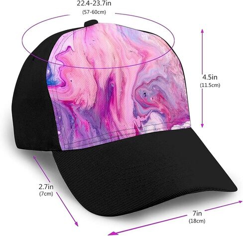 قبعة بيسبول رياضية للجنسين باللونين الأزرق والأرجواني، قبعة بيسبول عصرية للأب، قبعة كلاسيكية كاجوال قابلة للتعديل للرجال والنساء in Kuwait