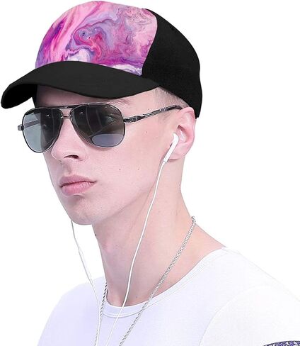 قبعة بيسبول رياضية للجنسين باللونين الأزرق والأرجواني، قبعة بيسبول عصرية للأب، قبعة كلاسيكية كاجوال قابلة للتعديل للرجال والنساء in Kuwait