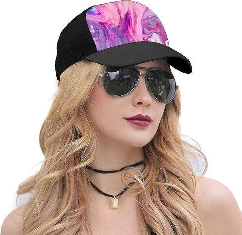 قبعة بيسبول رياضية للجنسين باللونين الأزرق والأرجواني، قبعة بيسبول عصرية للأب، قبعة كلاسيكية كاجوال قابلة للتعديل للرجال والنساء in Kuwait