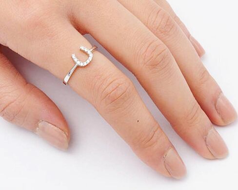 حذاء أكسفورد دايموند كو هورس مكعب زركونيا .925 خاتم فضة استرليني مقاسات 3-12 in Kuwait