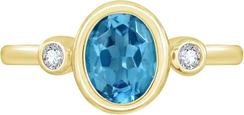 Amazon Collection Gold Plated Sterling Silver Round-Shaped Amethyst and Infinite Elements Cubic Zirconia Textured Finish Ring in Saudi Arabia