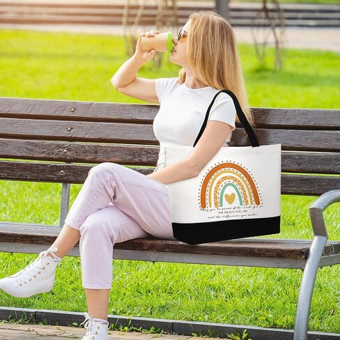 Silkfly 30 Pcs Appreciation Gifts Canvas Tote Bag for Women, Thank you Inspirational Bag for Teacher Coworker in Saudi Arabia