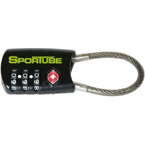 قفل الكابل المختلط Sportube TSA باللون الأسود، أكثر سمكًا بنسبة 25% من أقفال الكابلات الأخرى TSA. in Kuwait