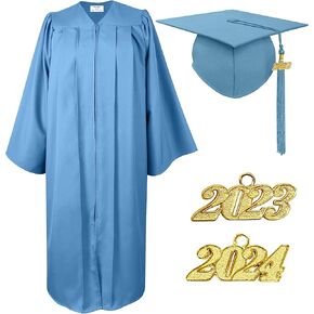 Herrenbek Matte Graduation Cap and Gown 2023 2024 Tassel Adults Set for High School and Bachelor