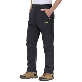 MAGCOMSEN Men's Winter Pants 5 Zip Pockets Snow Ski Pants Fleece Lined Water Resistant Hiking Pants in Saudi Arabia