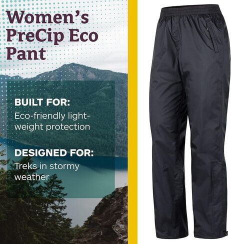 MARMOT Women's PreCip Eco Pant Short - Black - Small in Saudi Arabia