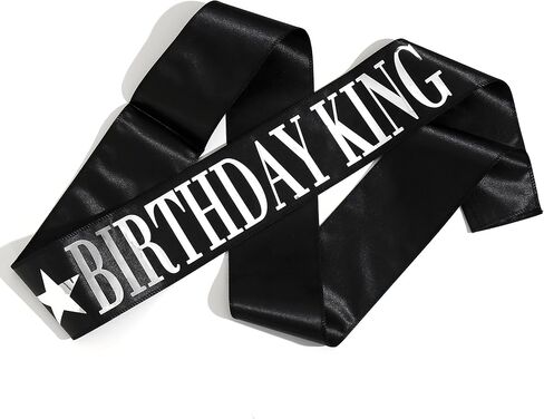 80TH Birthday King Crown and 80th Birthday King Sash and Keychain,80TH Birthday Party Decorations for Men in Saudi Arabia
