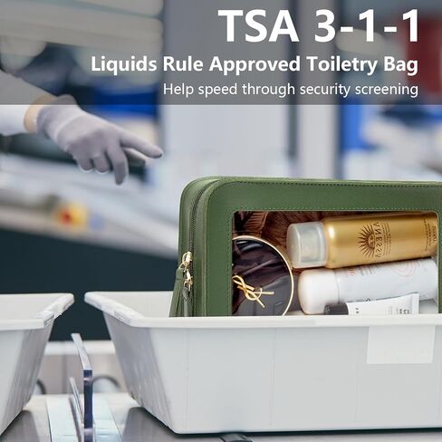 Clear Makeup Bags, TSA Approved Toiletry Bag with Zipper, Clear Makeup Organizer Fit Carry-on Travel Car Accessories Essentials,Portable Travel Small Pouch for Women Men (Black) in Saudi Arabia