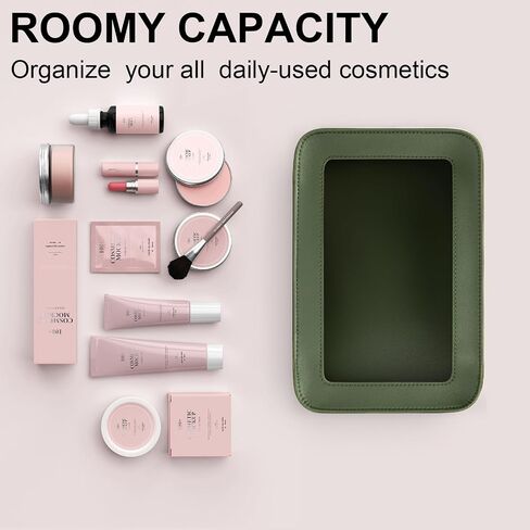 Clear Makeup Bags, TSA Approved Toiletry Bag with Zipper, Clear Makeup Organizer Fit Carry-on Travel Car Accessories Essentials,Portable Travel Small Pouch for Women Men (Black) in Saudi Arabia