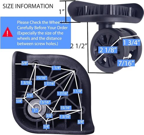 استبدال عجلة الأمتعة إصلاح حقيبة حقيبة أجزاء عجلات الدوار (W311-A زوج) in Kuwait