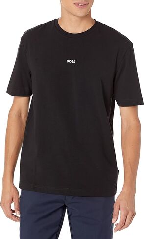 BOSS mens Center Logo Regular Fit T shirt T Shirt, Basic Black, 3X Large US in Kuwait