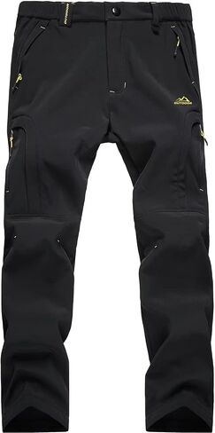 MAGCOMSEN Men's Winter Pants 5 Zip Pockets Snow Ski Pants Fleece Lined Water Resistant Hiking Pants in Saudi Arabia