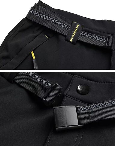 MAGCOMSEN Men's Winter Pants 5 Zip Pockets Snow Ski Pants Fleece Lined Water Resistant Hiking Pants in Saudi Arabia