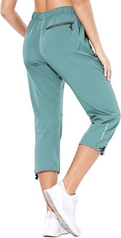BALEAF Women's Hiking Cargo Capris Outdoor Lightweight Water Resistant Pants UPF 50 Zipper Pockets in Kuwait