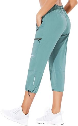 BALEAF Women's Hiking Cargo Capris Outdoor Lightweight Water Resistant Pants UPF 50 Zipper Pockets in Kuwait