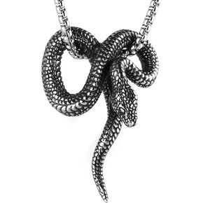 Scddboy Snake Necklace for Women,Snake Stainless Steel Pendant Chain Necklace