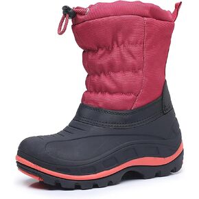 Apakowa Boys Girls Snow Boots Outdoor Slip Resistant Insulated Waterproof Winter Snow Boots (Toddler/Little Kid/Big Kid)