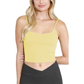 NIKIBIKI Women Seamless Low Back Crop Top Cami, Made in U.S.A, One Size