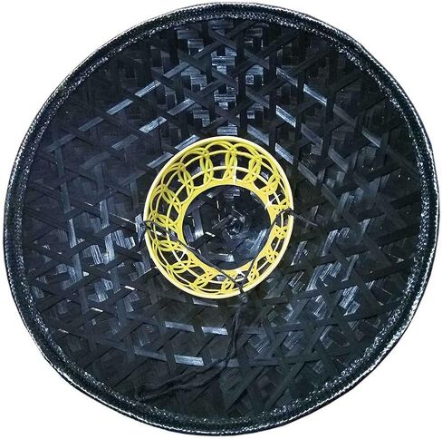 صَني هيل قبعة ساموراي يابانية مصنوعة يدويا من الخيزران للحفلات التنكرية بلون اسود in Kuwait