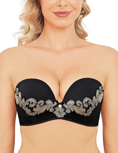 حمالات صدر بدون حمالات للنساء من Wingslove - حمالات صدر رافعة للأعلى من الدانتيل ومبطنة متعددة الاتجاهات ومزودة بسلك سفلي مقاس كبير in Kuwait