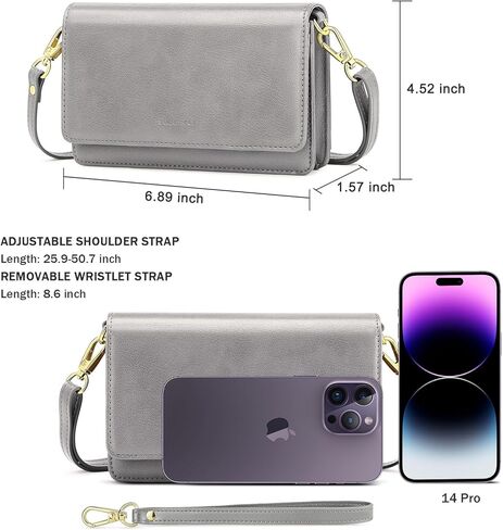 nuoku Small Crossbody Bags for Women, Small Crossbody Purse with Card Slots, Cell Phone Purse for Women with Phone Pocket in Kuwait