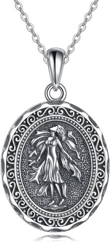AXELUNA Greek Goddess Necklace Sterling Silver Artemis Goddess of The Hunting Mythology Jewelry for Women Gifts in Kuwait