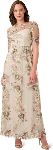 Adrianna Papell Women's Long Embroidered Dress in Kuwait