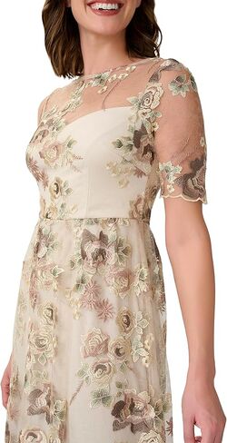 Adrianna Papell Women's Long Embroidered Dress in Kuwait