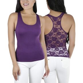 ToBeInStyle Women’s Ribbed Seamless Racerback Scoop Neck Tank Tops
