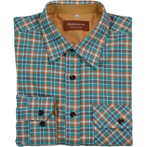 Ouranosaurus Men's Stretch Plaid Shirt Long Sleeve Button Down Shirts with Pocket Casual Check Shirt Jacket Shackets in Saudi Arabia