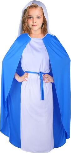 Kids Biblical Costumes Girls Virgin Nativity Costume Blue Christian Saint Mary Costume for Halloween Cosplay in Saudi Arabia