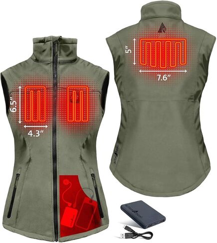 ActionHeat Women's 5V Heated Vest, Slim Lightweight Softshell with Battery Pack in Kuwait